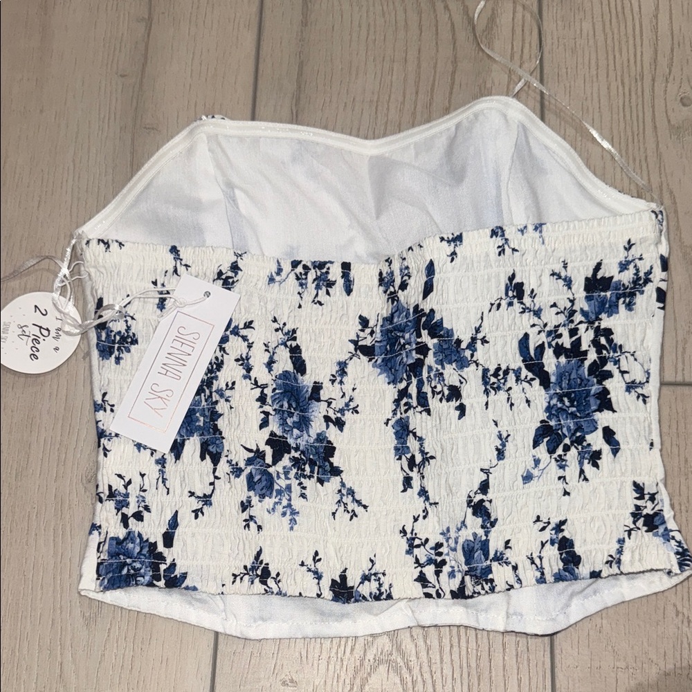 Sienna Sky Blue Floral Pants - Picture 3 of 3